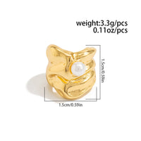 Thumbnail for Chic Pearl Inlaid Pleated Ear Wrap Earring - ArtGalleryZen