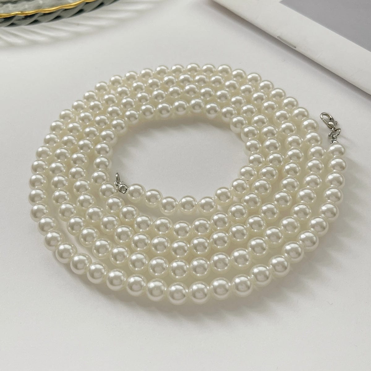 Chic Pearl Long Chain Anklet - ArtGalleryZen