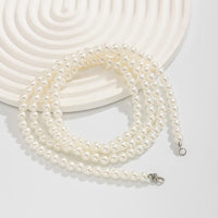 Thumbnail for Chic Pearl Long Chain Anklet - ArtGalleryZen