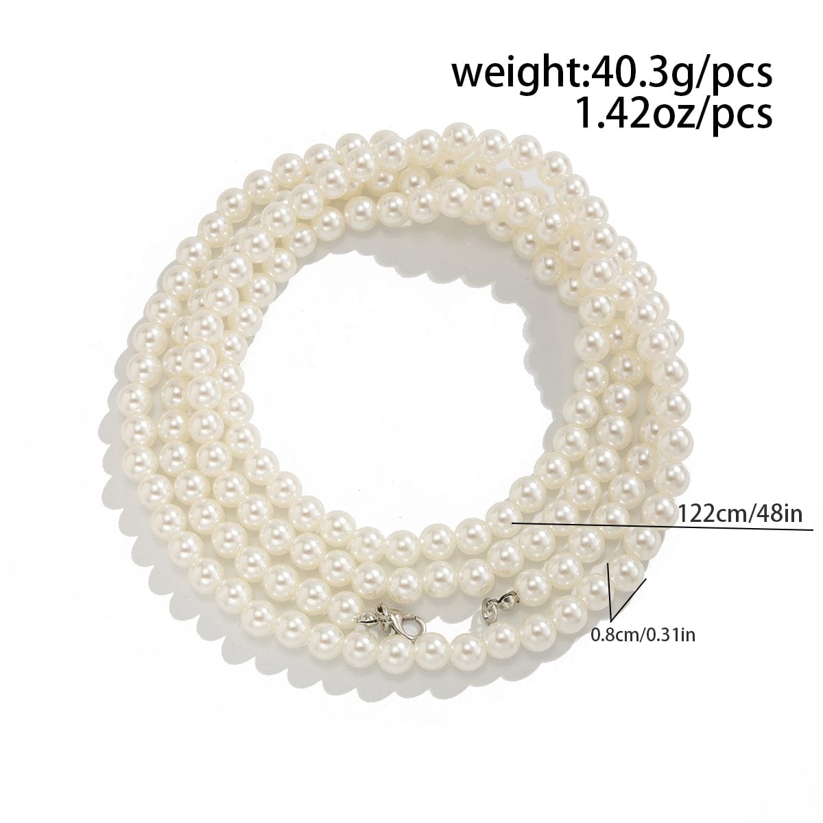 Chic Pearl Long Chain Anklet - ArtGalleryZen