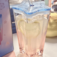 Thumbnail for Chic Pink Blue Gradient Lucky Star Crystal Cup - ArtGalleryZen