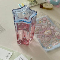 Thumbnail for Chic Pink Blue Gradient Lucky Star Crystal Cup - ArtGalleryZen