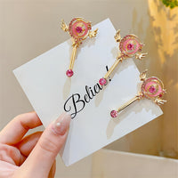 Thumbnail for Chic Pink CZ Inlaid Sailor Moon Hair Clip - ArtGalleryZen