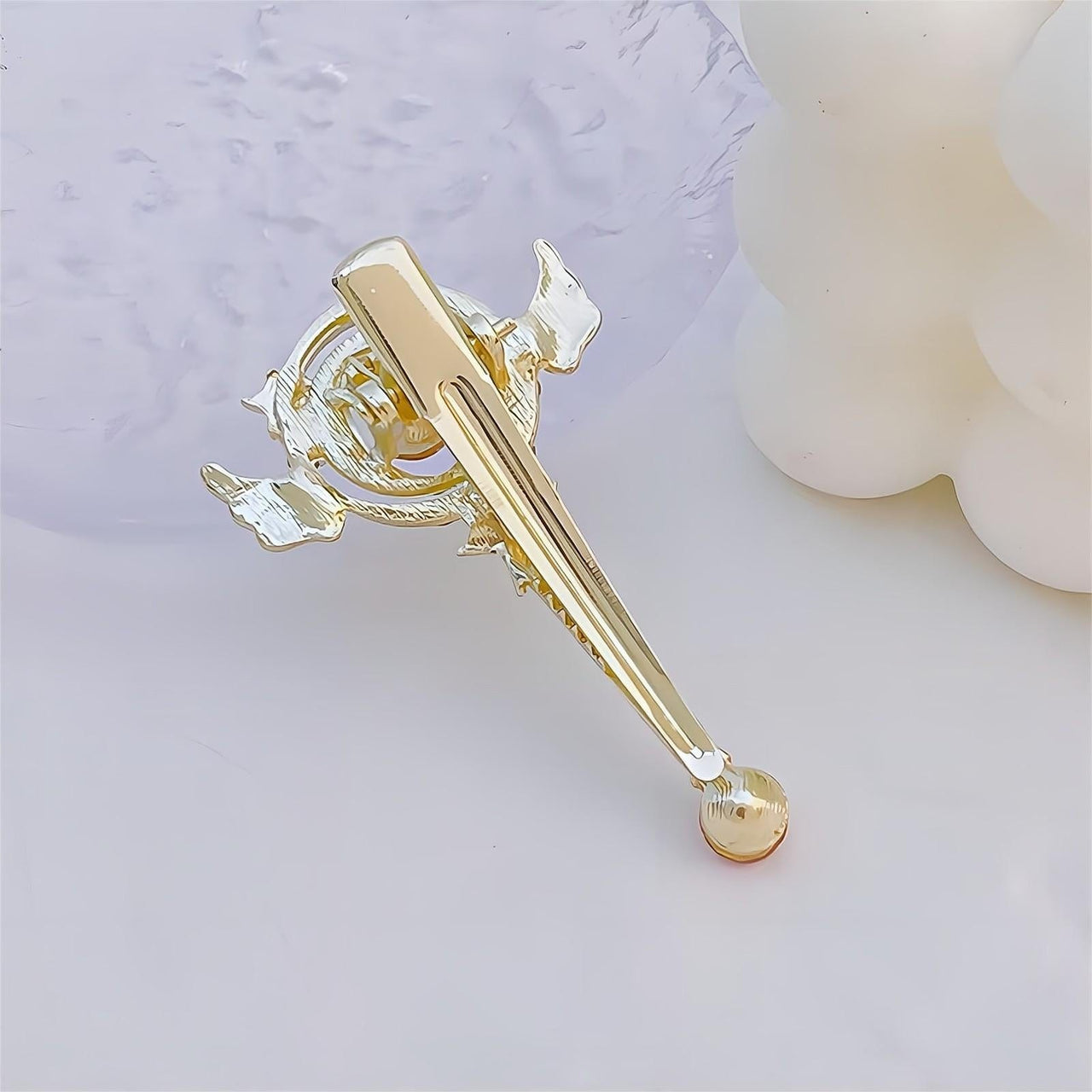 Chic Pink CZ Inlaid Sailor Moon Hair Clip - ArtGalleryZen