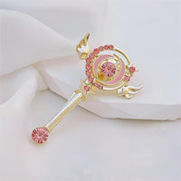 Thumbnail for Chic Pink CZ Inlaid Sailor Moon Hair Clip - ArtGalleryZen