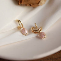 Thumbnail for Chic Pink Enamel Tulip Hoop Earrings - ArtGalleryZen