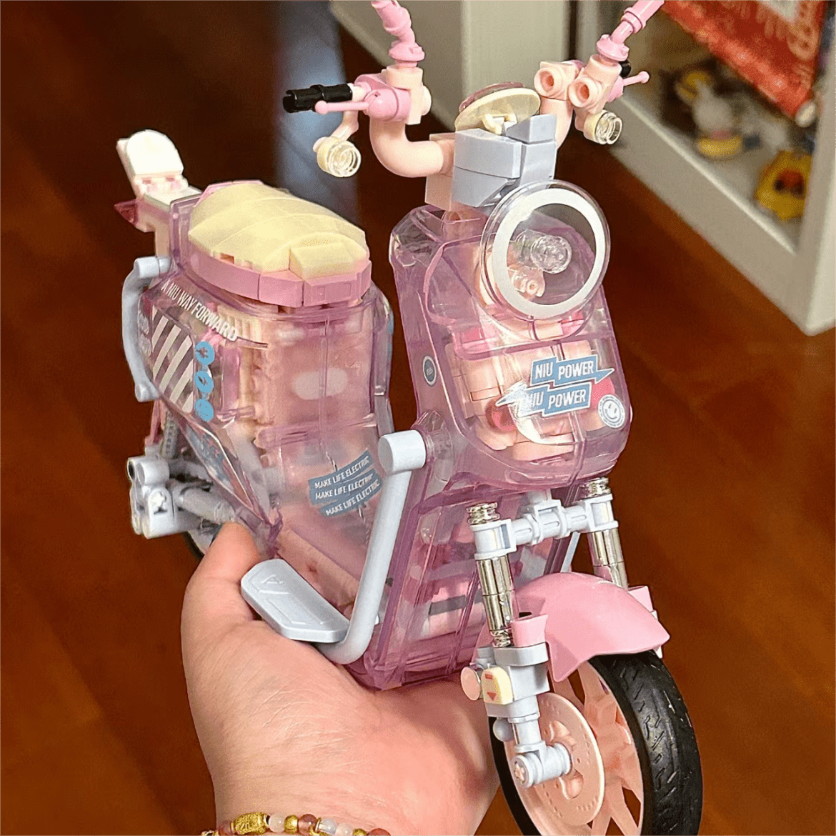 Chic Pink LEGO Compatible Motor Building Bricks - ArtGalleryZen