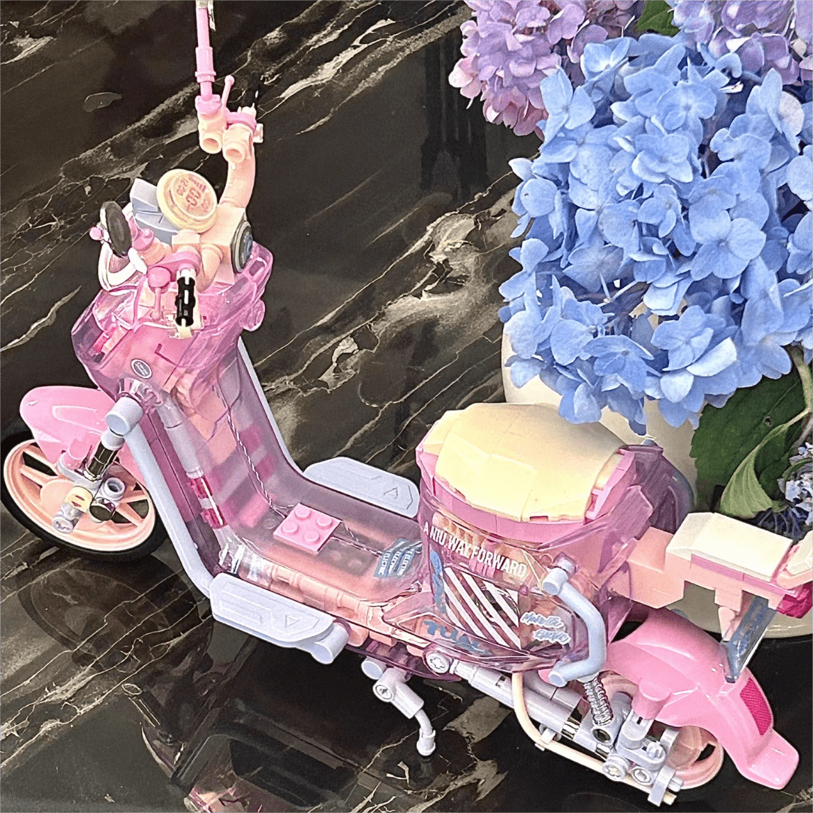 Chic Pink LEGO Compatible Motor Building Bricks - ArtGalleryZen