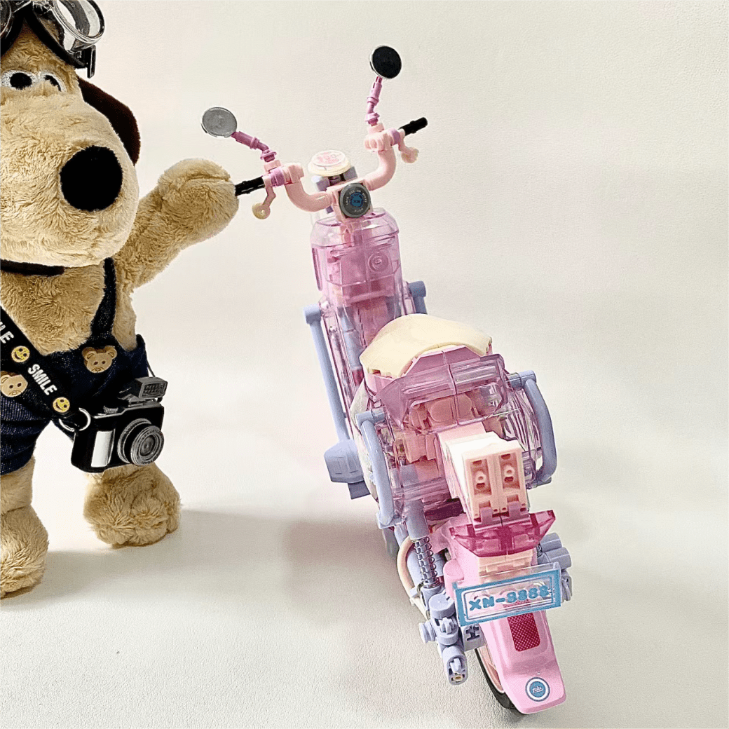 Chic Pink LEGO Compatible Motor Building Bricks - ArtGalleryZen