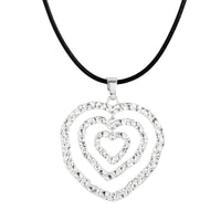 Thumbnail for Chic PU Leather Triple Heart Pendant Necklace - ArtGalleryZen