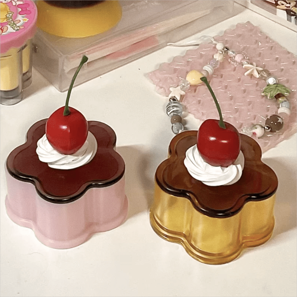 Chic Crystal Pudding Storage Box Jewelry Box