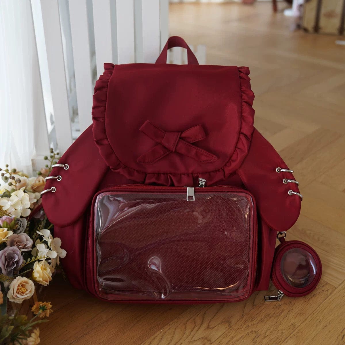 Chic Rabbit Ears Transparent Display Backpack Bag - ArtGalleryZen