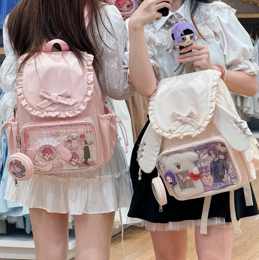 Chic Rabbit Ears Transparent Display Backpack Bag