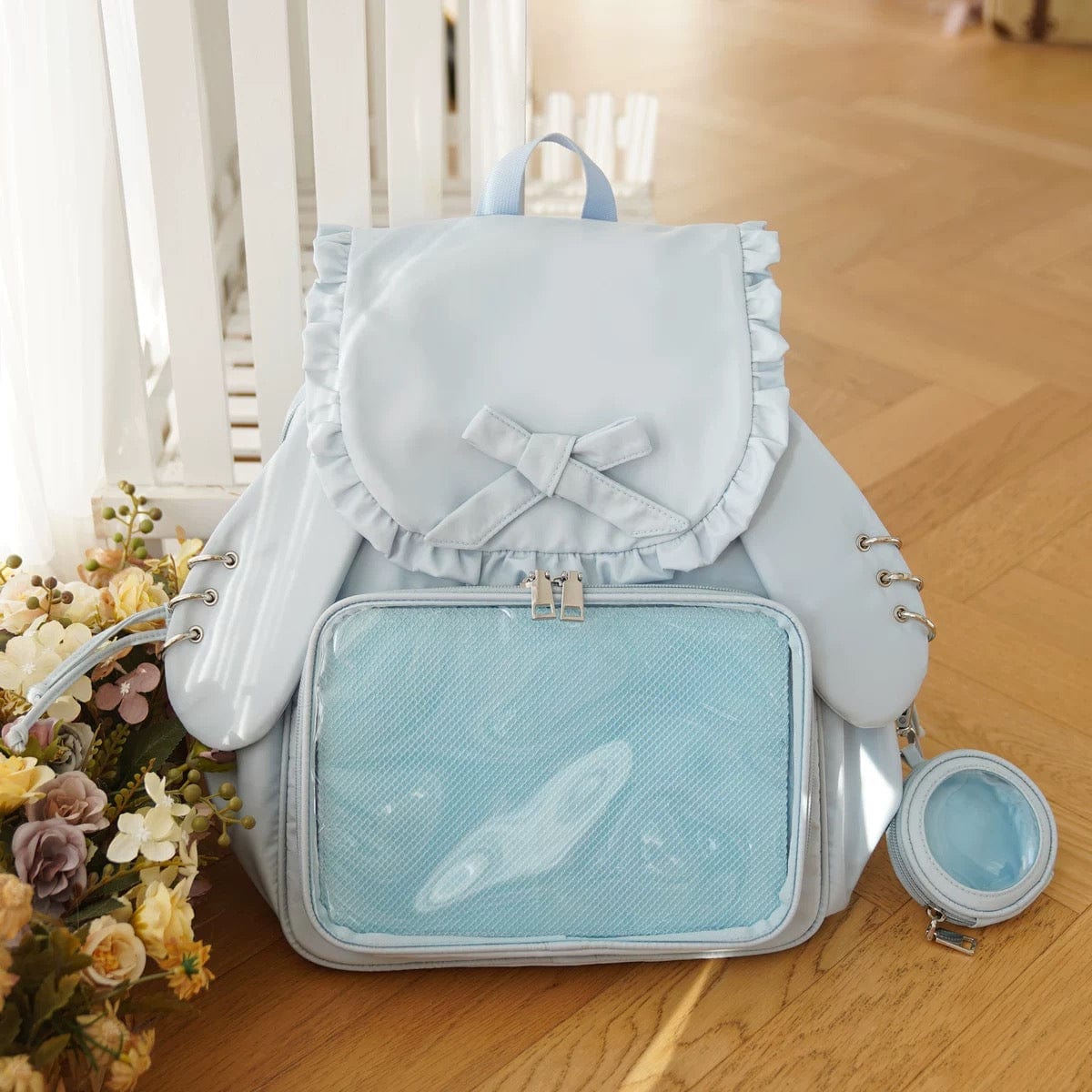 Chic Rabbit Ears Transparent Display Backpack Bag