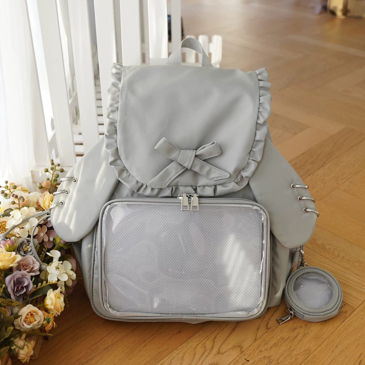 Chic Rabbit Ears Transparent Display Backpack Bag