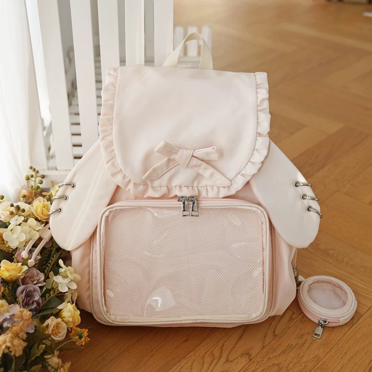 Chic Rabbit Ears Transparent Display Backpack Bag