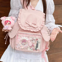 Thumbnail for Chic Rabbit Ears Transparent Display Backpack Bag