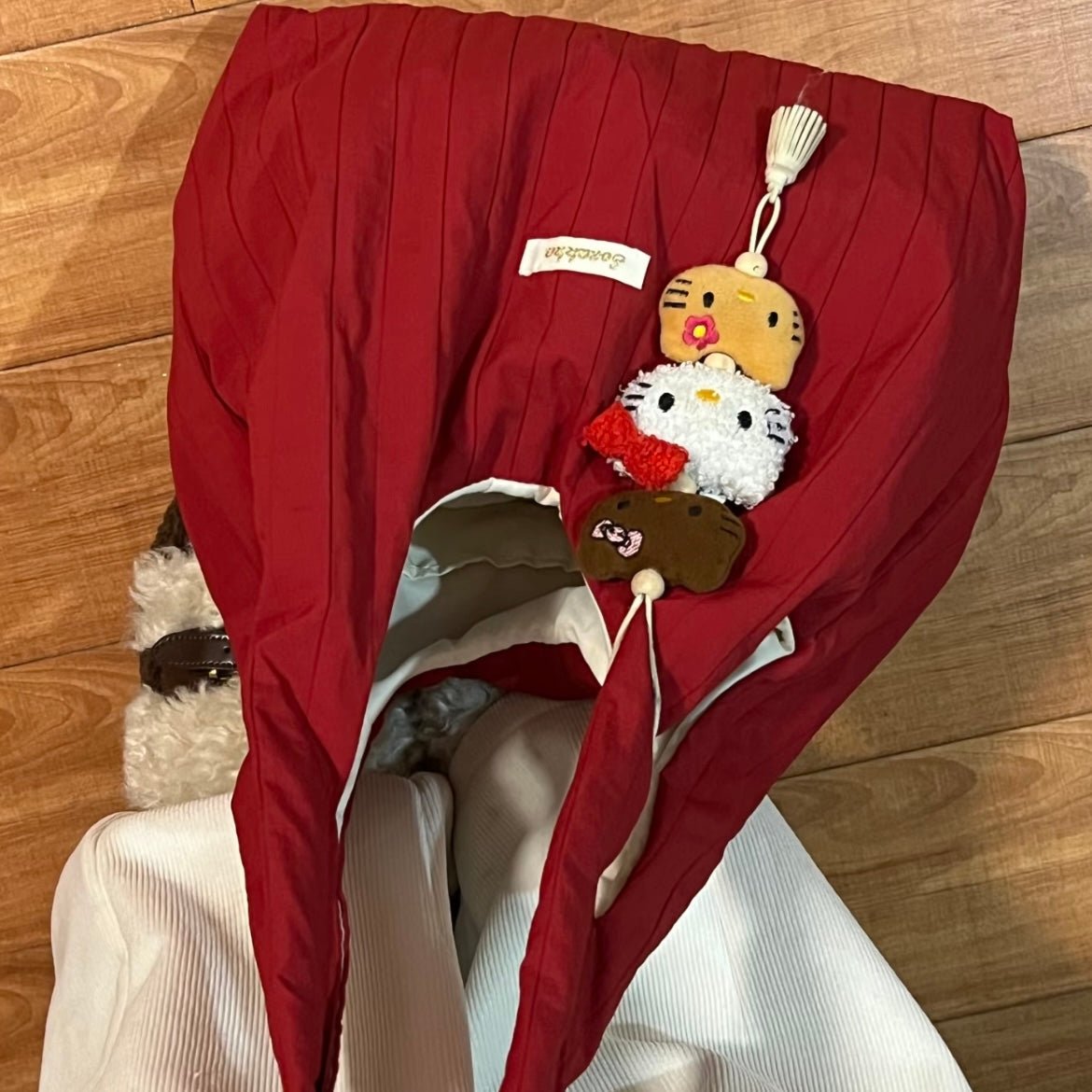 Chic Red Stripe Casual Shoulder Tote Bag - ArtGalleryZen