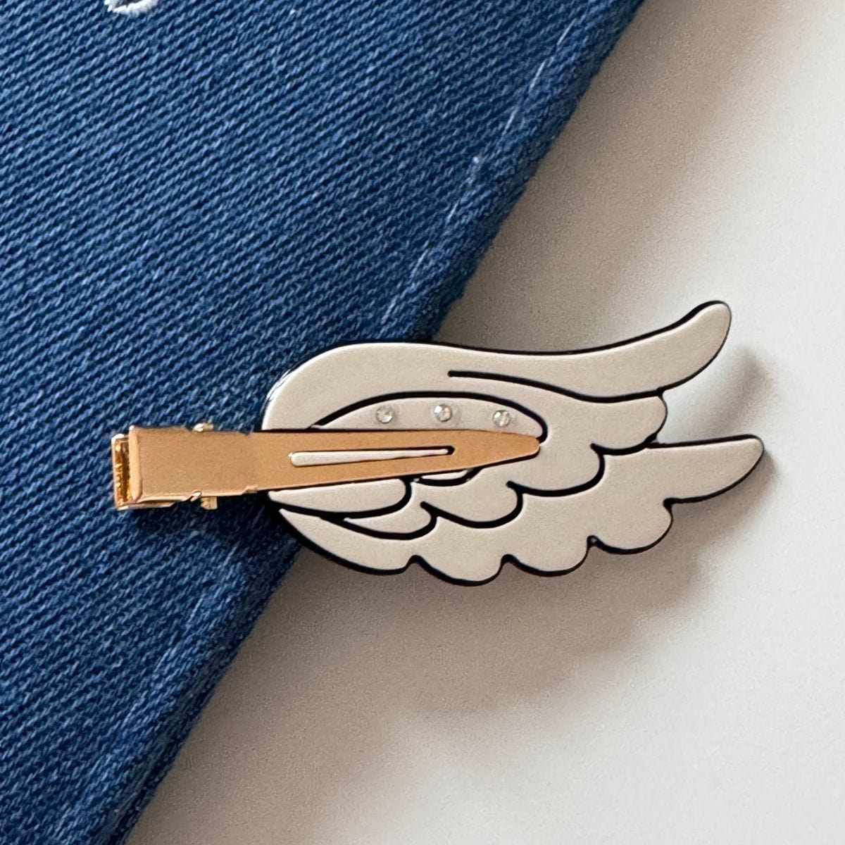 Chic Rhinestone Angel Wing Hair Clip - ArtGalleryZen