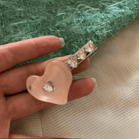 Thumbnail for Chic Rhinestone Heart Resin Hair Clip - ArtGalleryZen