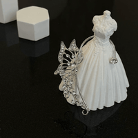 Thumbnail for Chic Rhinestone Inlaid Butterfly Shape Ear Cuff Climber Crawler Wrap Earring - ArtGalleryZen