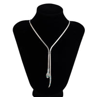 Thumbnail for Chic Rhinestone Inlaid Snake Necklace