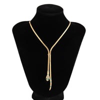 Thumbnail for Chic Rhinestone Inlaid Snake Necklace