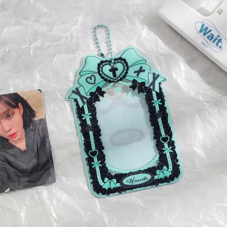 Chic Ribbon Bowknot Kpop Keychain Photocard Holder - ArtGalleryZen