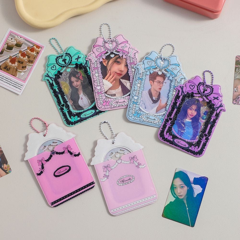 Chic Ribbon Bowknot Kpop Keychain Photocard Holder - ArtGalleryZen