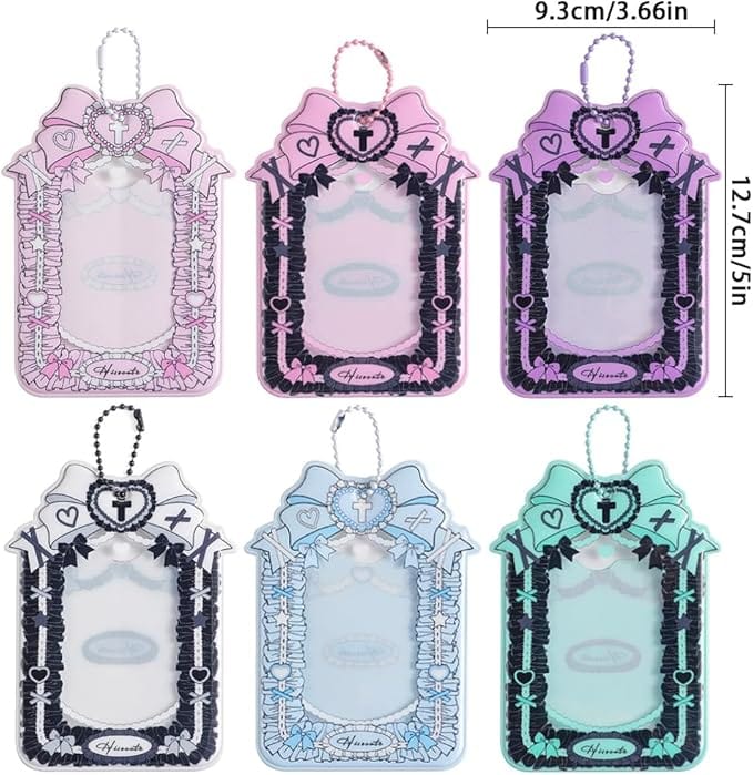 Chic Ribbon Bowknot Kpop Keychain Photocard Holder - ArtGalleryZen