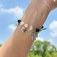 Thumbnail for Chic Ribbon Bowknot Strawberry Charm Crystal Chain Bracelet