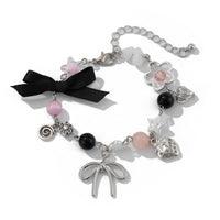 Thumbnail for Chic Ribbon Bowknot Strawberry Charm Crystal Chain Bracelet