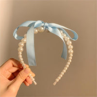 Thumbnail for Chic Ribbon Pearl Hair Band - ArtGalleryZen