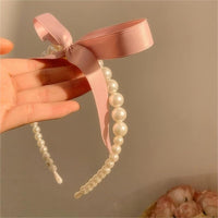 Thumbnail for Chic Ribbon Pearl Hair Band - ArtGalleryZen