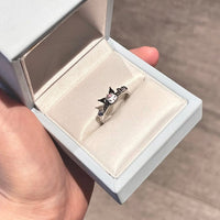 Thumbnail for Chic S925 Silver Enamel Sanrio Kuromi Ring