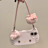 Thumbnail for Chic Sanrio Hello Kitty Plush Bowknot Handbag iPhone Case