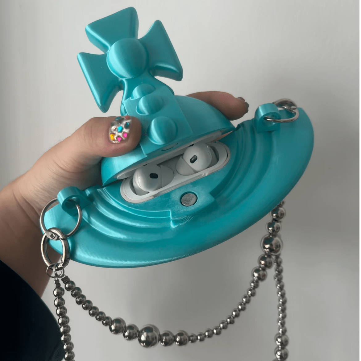 Chic Saturn Planet 3D Printed AirPods Earphone Case - ArtGalleryZen