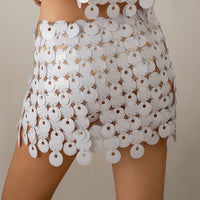 Thumbnail for Chic Sequins Patchwork Nightclub Party Mini Skirt