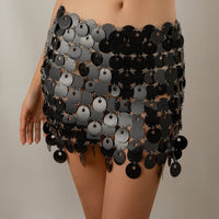 Thumbnail for Chic Sequins Patchwork Nightclub Party Mini Skirt