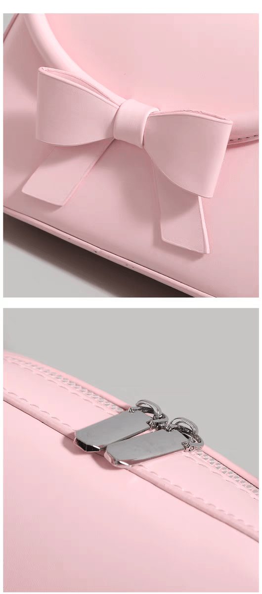 Chic Shoulder Crossbody Bowknot Leather Bag - ArtGalleryZen