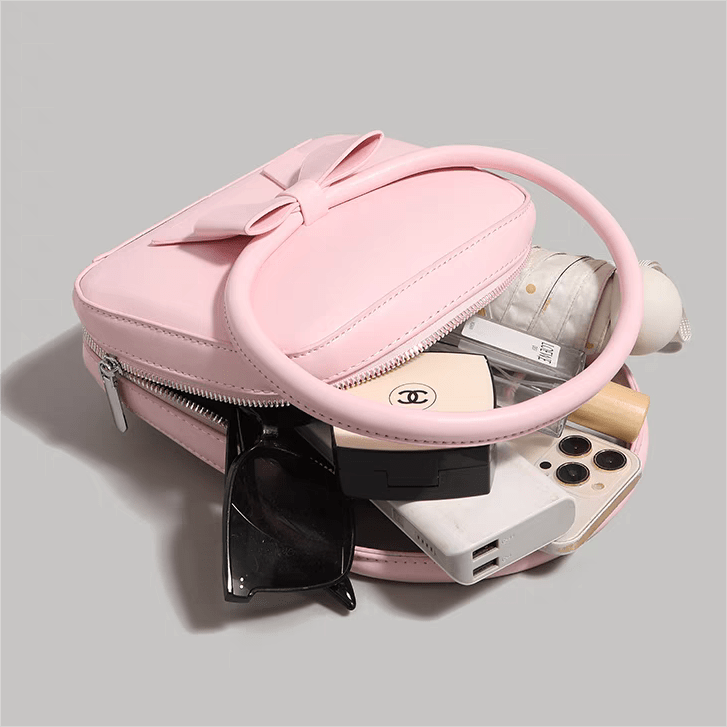 Chic Shoulder Crossbody Bowknot Leather Bag - ArtGalleryZen