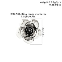 Thumbnail for Chic Silver Tone Flower Open Ring - ArtGalleryZen