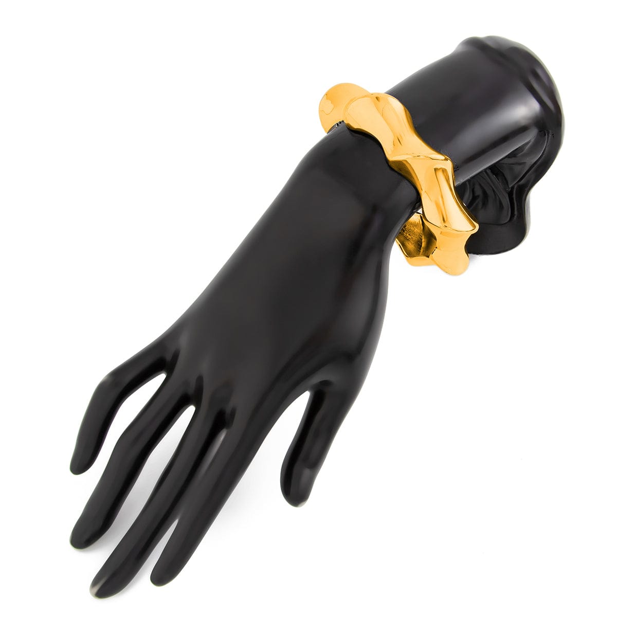 Chic Silver Tone Glossy Twisted Bangle Bracelet - ArtGalleryZen