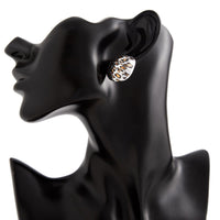 Thumbnail for Chic Silver Tone Leopard Square Stud Earrings - ArtGalleryZen