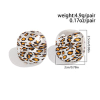 Thumbnail for Chic Silver Tone Leopard Square Stud Earrings