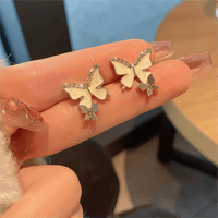 Thumbnail for Chic Sparkling CZ Inlaid Enamel Butterfly Rhinestone Tassel Earrings - ArtGalleryZen