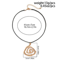 Thumbnail for Chic Spiral Triangle Wax Cord String Necklace - ArtGalleryZen