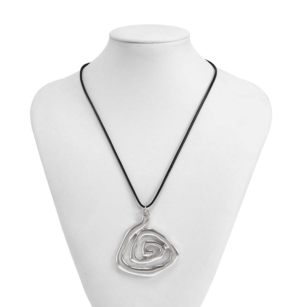 Chic Spiral Triangle Wax Cord String Necklace - ArtGalleryZen