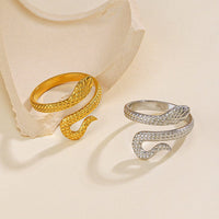 Thumbnail for Chic Stainless Steel Snake Ring - ArtGalleryZen