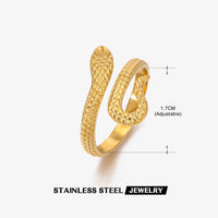 Thumbnail for Chic Stainless Steel Snake Ring - ArtGalleryZen